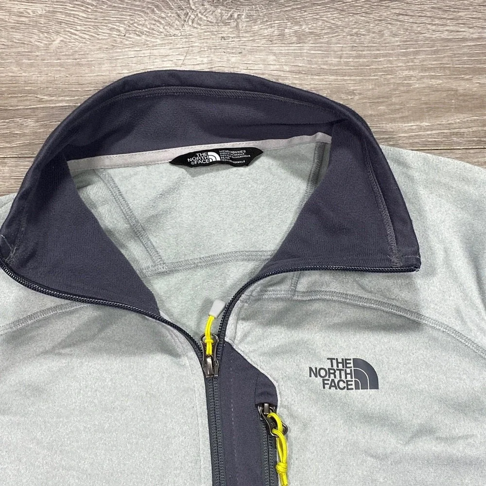 The‎ North Face Jacket Mens Medium Gray Colorblock Softshell Full Zip Hiking
